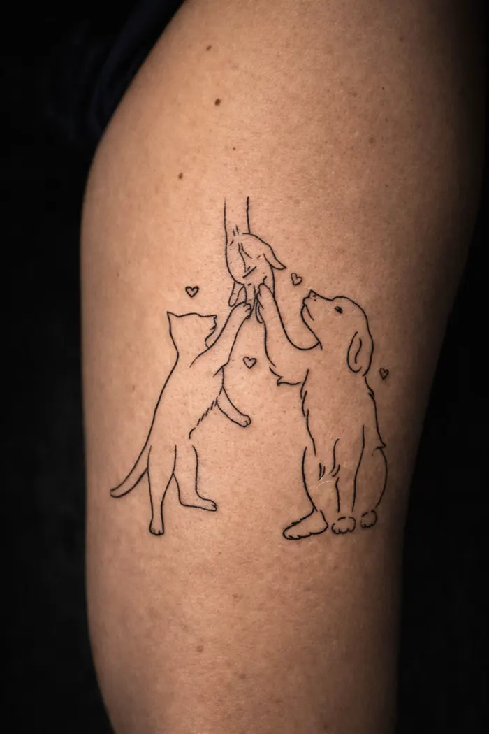 Tatuagem fineline delicada feita por Márcio Lemes no Vale do Paraíba